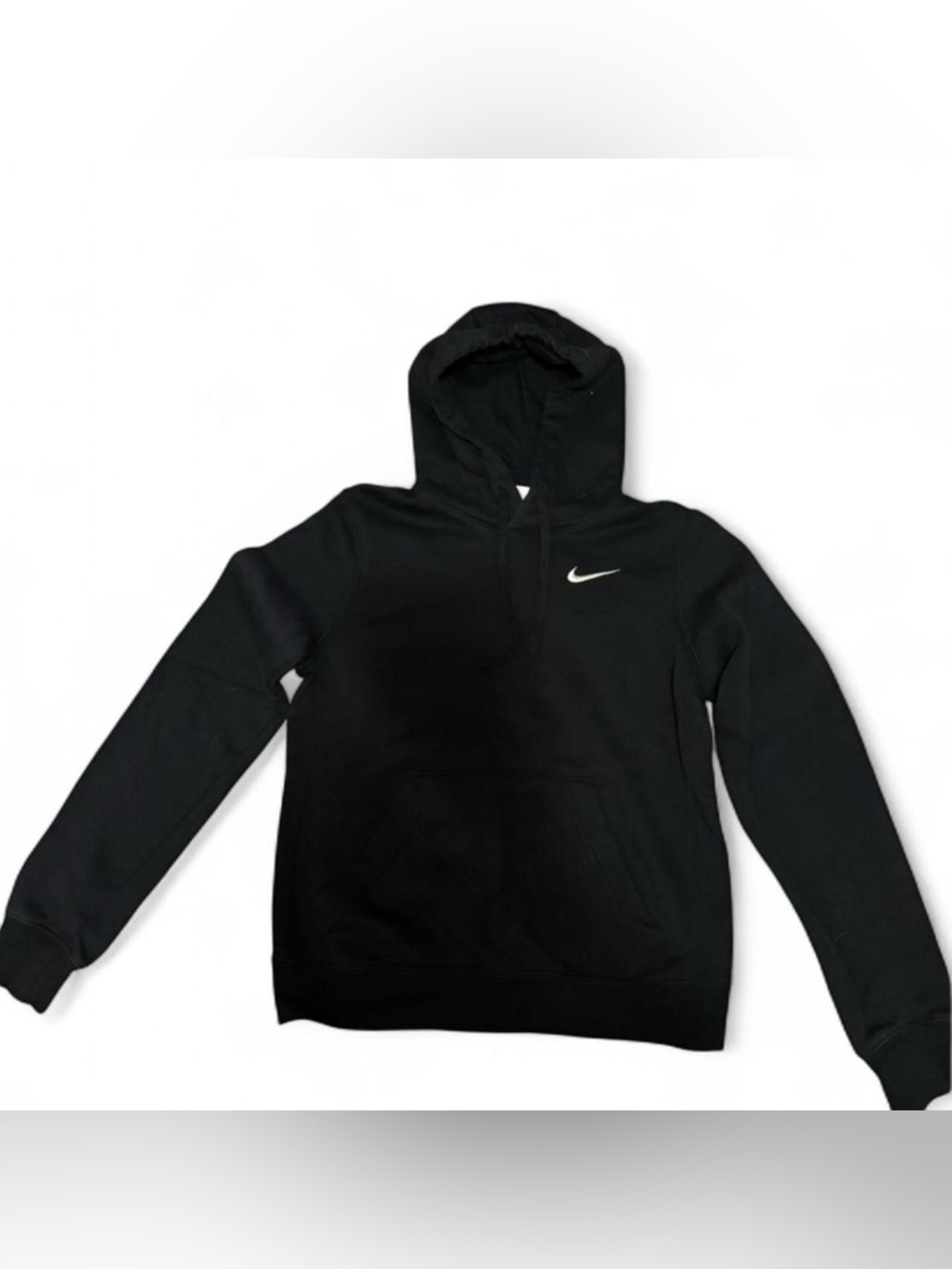 Nike Black Hoodie with White Swoosh - Women’s XS